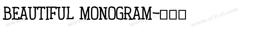 Beautiful Monogram字体转换